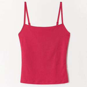 เสื้อกล้ามสายเดี่ยวสำหรับผู้หญิงเสื้อท่อนบนคอสีทึบสำหรับฤดูร้อน - Product Image 6