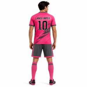 Ensemble d'uniformes de football personnalisés de qualité supérieure, maillot d'équipe personnalisé et short assorti pour hommes et garçons, kit de vêtements de sport athlétiques - Product Image 4