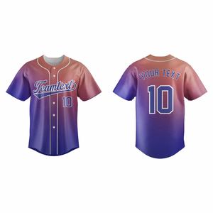 Uniforme de baseball sur mesure grande taille, respirant, à séchage rapide, en jersey polyester, fabrication OEM pour les sports d'équipe, les entraînements, les matchs et les compétitions - Product Image 3
