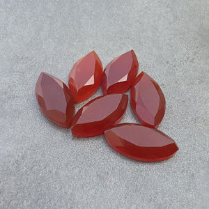 Natural Red Onyx Tablet <b>Cut</b> Flat Back Calibrated Gemstone | Marquise Shape Loose <b>Stone</b> <b>for</b> Handmade Jewelry, All Sizes Available - Product Image 1