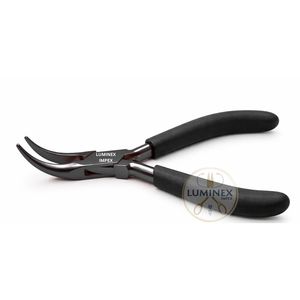 Pince à bec coudé rose et noire, outil de pliage et de préhension de fil à pointe fine, outil artisanal en acier inoxydable, fournisseur OEM - Product Image 2