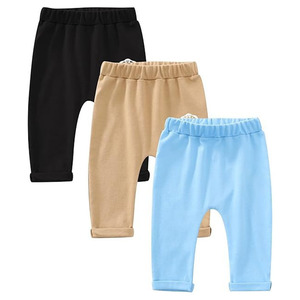 Custom Baby Cotton Sweatpants Footed Toddler Pants Elastic Waist Infant Joggers Unisex Fleece Winter <b>Trousers</b> OEM - Product Image 2