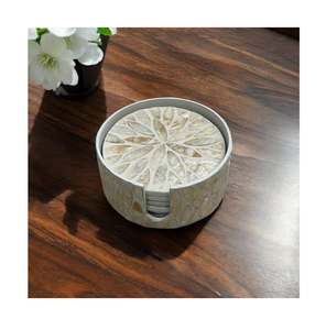Fabuloso diseño de posavasos de nácar con estampado floral y almohadillas a un precio asequible. - Product Image 3