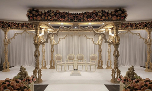 Mandap Tradicional Indio del Norte para Bodas Grandes de la India Gujarati, Decoración de Boda de Madera Tratada, Conjunto de Mandap Cuadrado para Reino Unido/EE. UU. - Product Image 6