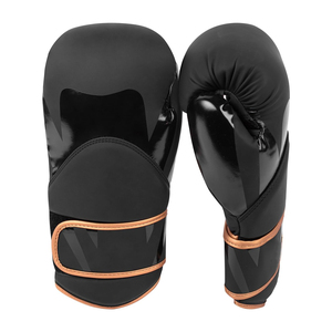 Gants de boxe d'entraînement pour hommes en cuir synthétique PU, fermeture auto-agrippante, 12oz 14oz 16oz, paume respirante, protection multicouche contre les chocs - Product Image 1