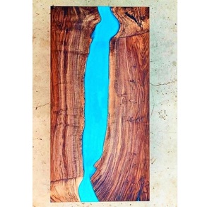 Planche à découper et à servir en bois design avec résine époxy, en bois dur naturel - Product Image 1