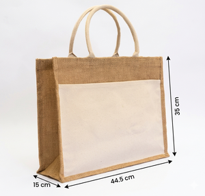 Sac de plage en jute écologique, sac de shopping en toile de jute extra large, sac de courses réutilisable avec poignées, logo personnalisé - Product Image 1