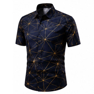 Chemise décontractée pour homme à imprimé floral de luxe, avec matière respirante, coupe classique et finition de haute qualité pour un confort toute saison - Product Image 1