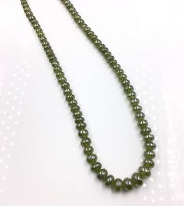 Perles lisses en saphir vert naturel, pour la création de bijoux fins, collier en pierres précieuses - Product Image 5