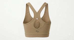 Soutien-gorge de sport dos nageur uni pour femme en coton modal tricoté, débardeur court pour la gym, le fitness et le yoga - Product Image 2
