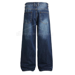 High Street Fashion <b>Elastic</b> <b>Waist</b> Casual Baggy <b>Jeans</b> <b>for</b> <b>Men</b> Comfortable Soft Touch Breathable Eco-Friendly 100% Cotton Straight - Product Image 2