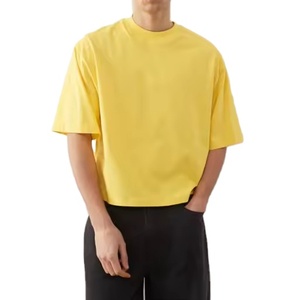 Camiseta de Algodón con Logo Personalizado, Corte Holgado, Cuello Redondo, para Hombre, Talla Grande, Venta al Por Mayor, Camiseta de Manga Corta - Product Image 1