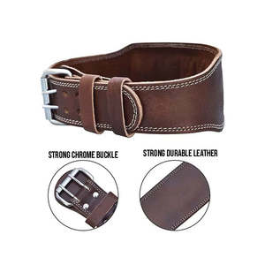 เข็มขัดยกน้ำหนักหนังแท้ปรับระดับได้ พร้อมหัวเข็มขัดเหล็ก ขนาด 10 ซม. รุ่นขายดีที่สุด ช่วยพยุงหลังอย่างสบาย - Product Image 3