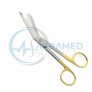 Tijeras para Vendajes TC Lister Premium, Mango de Carburo de Tungsteno Dorado, Acero Inoxidable, Instrumento Quirúrgico con Certificación CE - Product Image 6