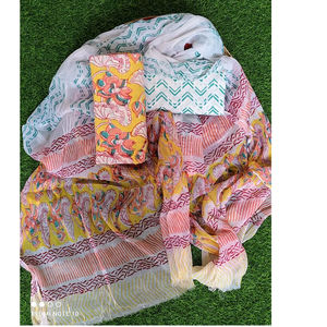 Costume décontracté pour femme en tissu de coton léger, idéal pour le bureau et le confort quotidien, mode ethnique - Product Image 1