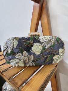 Embroidery Matching <b>Drawstring</b> Clutch jewelry bag Perfect Wedding Parties Multi Color Hanging Modern Bridal Gift Jewelry bag - Product Image 5