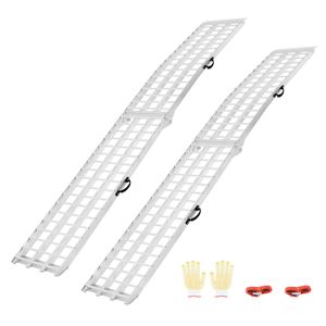 Rampe universali in alluminio da 2 pezzi, capacità di carico 2000 libbre, superficie più ampia, maniglie stabili - Product Image 1