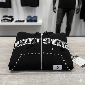 Sudaderas con Capucha para Hombre, Corte Perfecto, el Mejor Material, Logotipo Serigrafiado, Pedrería Personalizada, Sudaderas con Cierre al por Mayor - Product Image 4