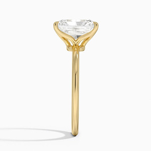 Bague pour femme en argent 925 avec diamant moissanite taille radiant, design minimaliste à quatre griffes, cadeau pour la fête des mères - Product Image 6