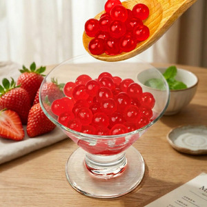 Bolas de Jugo de Fresa Explosivas al por Mayor, Ingredientes Profesionales para Té de Burbujas, Certificación HACCP ISO, Marca Privada - Product Image 2