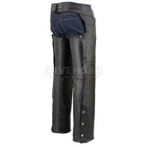Chaps en cuir de haute qualité pour hommes, pour la moto et l'équitation, confortables et en cuir véritable. - Product Image 5