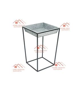 Galvanize Tray Best-seller Accessoires de décoration de jardin au design classique Support de jardinière en métal au fini noir - Product Image 1