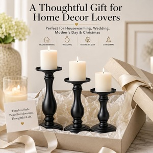 Elegant Wooden <b>Candle</b> Holder Set Handcrafted Rustic <b>Tealight</b> Stand Home Decor Table Centerpiece Religious Activities Christmas - Product Image 4