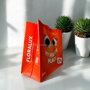 Bolso de compras de diseño personalizado, bolso de viaje reutilizable de laminación amigable con el supermercado con mango de algodón a la moda, tejido - Product Image 3