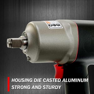 LEMATEC Llave de impacto neumática de martillo doble de 1/2 "para reparación de automóviles e Industria - Product Image 3