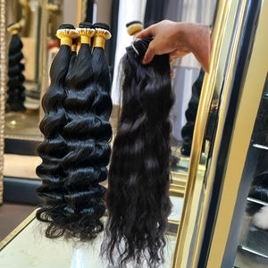 EXTENSIONS INDIENNES NATURELLES ONDULÉS DE CHEVEUX CRUS VIERGES CUTICULATIONS NON TRAITÉES ALIGNÉES TEMPLE HAIR BUNDLES LIVRAISON GRATUITE DHL & FEDEX - Product Image 6