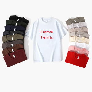 T-shirt décontracté à manches courtes et col rond en coton biologique 100 % (220 g/m²) avec motif lettres, tricoté sur mesure pour hommes – Vente en gros - Product Image 1