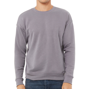 Pull-over décontracté unisexe en coton 100 % léger et écologique, à manches longues, col rond, coupe classique, imperméable, pour l'hiver – Vente en gros - Product Image 3