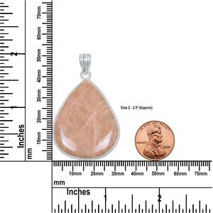 Collares Colgantes Vintage al por Mayor de Latón Chapado en Oro/Plata con Engaste de Bisel y Gema de Amazonita Melocotón para Aniversarios y Ocasiones Especiales - Product Image 2