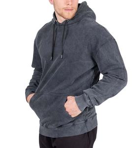 Sweat à capuche en molleton délavé à l'acide pour homme, style vintage, personnalisable, tricoté - Product Image 4