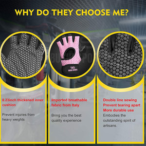 Sport <b>Weight</b> Lifting Gym Fitness Gloves Half Finger Superior Quality Style Gym Weightlifting Gloves - Product Image 5