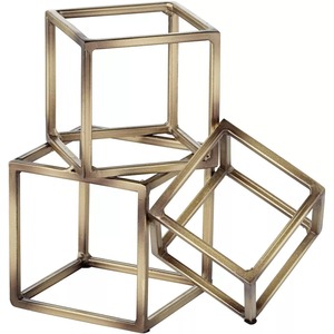 Porte-livres en forme d'ananas plaqué or, sculpture décorative en métal, accessoire de bureau élégant pour la maison, style glamour, 2 pièces - Product Image 3