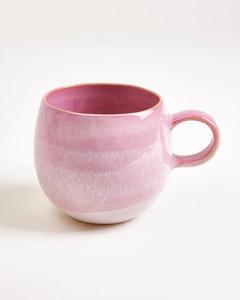 Tasse à café élégante en céramique avec glaçure réactive rose pâle, corps arrondi, poignée confortable, maintien de la chaleur pour une décoration de cuisine chic - Product Image 1