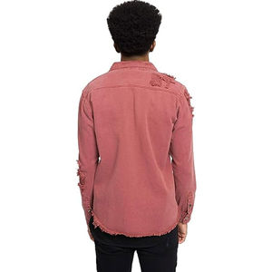 Chaquetas de mezclilla para hombre con logotipo personalizado a precio de mayorista, chaquetas de algodón estilo streetwear, chaquetas ajustables de mezclilla para hombre, nueva llegada. - Product Image 4