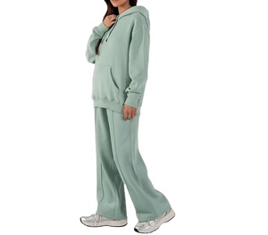 Conjuntos Deportivos Extra Grandes para Mujer, Sudaderas con Capucha, Pantalones Deportivos, Estampados Lisos, Ropa Urbana, Tops Casuales de Invierno, Estilo Dulce, OEM con Capucha - Product Image 5