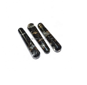ไม้เท้านวดทัวร์มาลีนสีดำแบบเรียบสำหรับคริสตัลหินเรกิแร่หินหยก - Product Image 1