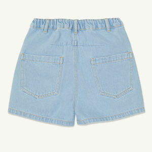 Shorts décontractés pour garçons en denim, taille ajustable en tissu extensible doux, confortables pour le quotidien, collection été, finition délavée - Product Image 6