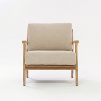 Bois de teck pour chaise, salon, chambre, patio, appartement, hôtel, utilisation durable, rembourrage en mousse moelleuse, design moderne et écologique