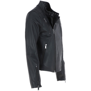 Chaqueta de Invierno de Cuero Transpirable y Ecológica para Hombre, de Color Sólido, con Capucha con Logotipo Personalizado y Características Personalizables - Product Image 4