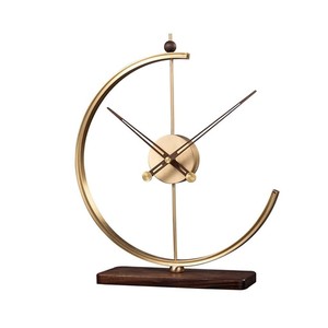Antique Brass Contemporary Desk/<b>Table</b> <b>Clock</b> Wholesale | Abstract & Geometric Pattern India Aqudus Saleem - Product Image 4