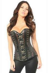 Corset Vintage Femme Overbust Sexy en Cuir Écologique Respirant pour Grandes Tailles, Effet Amincissant et Contrôle Moyen du Ventre - Product Image 3