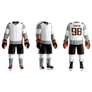 Ensemble d'uniformes de hockey sur glace personnalisés imprimés par sublimation – Maillot et pantalon respirants pour équipes professionnelles – Fourniture en gros OEM - Product Image 6