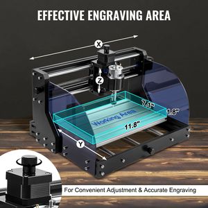 เราเตอร์ CNC 3018โปรพร้อมเลเซอร์15W เครื่องแกะสลัก3แกนเครื่อง CNC เครื่องแกะสลักเลเซอร์สำหรับแกะสลักอย่างแม่นยำ - Product Image 4