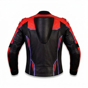 เสื้อแจ็คเก็ตหนังสำหรับแข่งรถ Maverick Vinales MotoCP ทำจากหนังวัว/หนังจิงโจ้ ตัดเย็บตามขนาด พร้อมรูระบายอากาศ ป้องกันการกระแทก มาตรฐาน CE - Product Image 2