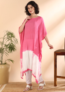 High Quality Designer Rayon <b>Kaftan</b> Tie Dyed <b>Summer</b> Daily Wear Regular Fit Sweetheart neck at Best Price by Supplier - Product Image 4