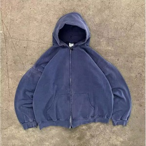 Sudadera con Capucha de Felpa 100% Algodón, Doble Cierre, Transpirable, 280g, Corte Regular, Lavada, con Logotipo de Marca Personalizado en la Parte Delantera, Última Colección de Primavera - Product Image 5
